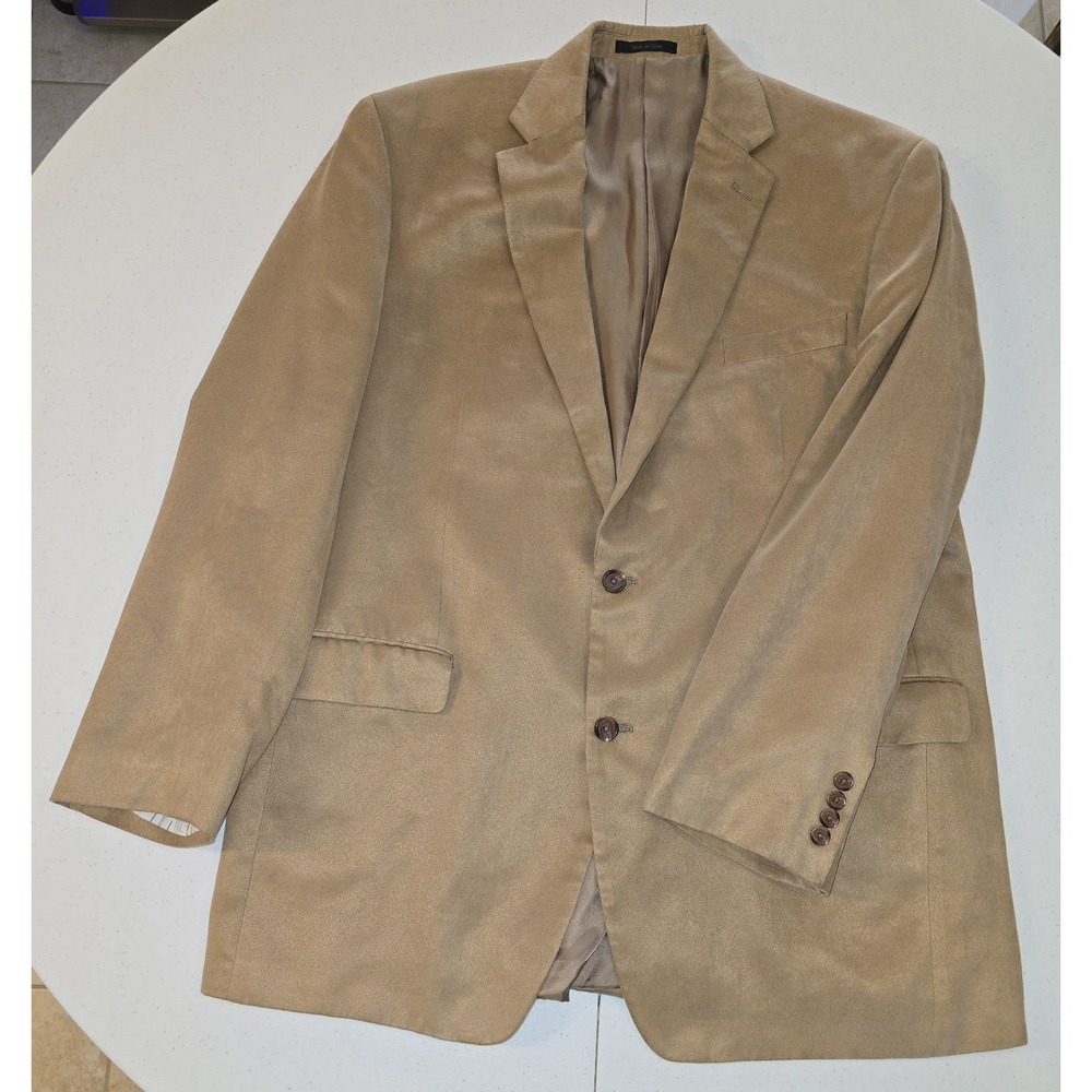 Lauren Ralph Lauren Men's Tan Suede Blazer Sports Coat Jacket Classic 44L -237 - Picture 3 of 9